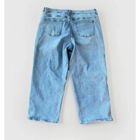 Universal Standard High Rise Straight Crop Jeans Size 16 Stretch - Picture 2 of 7